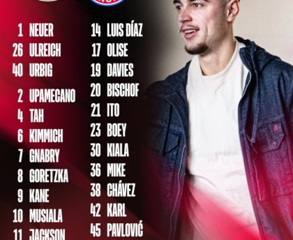 星空体育官网-拜仁欧冠大名单：凯恩领衔，金玟哉缺阵，穆西亚拉、博伊在列